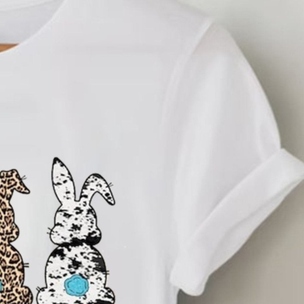 Easter T-Shirt, Leopard Print Sublimation Shirt - Picture 3 of 5